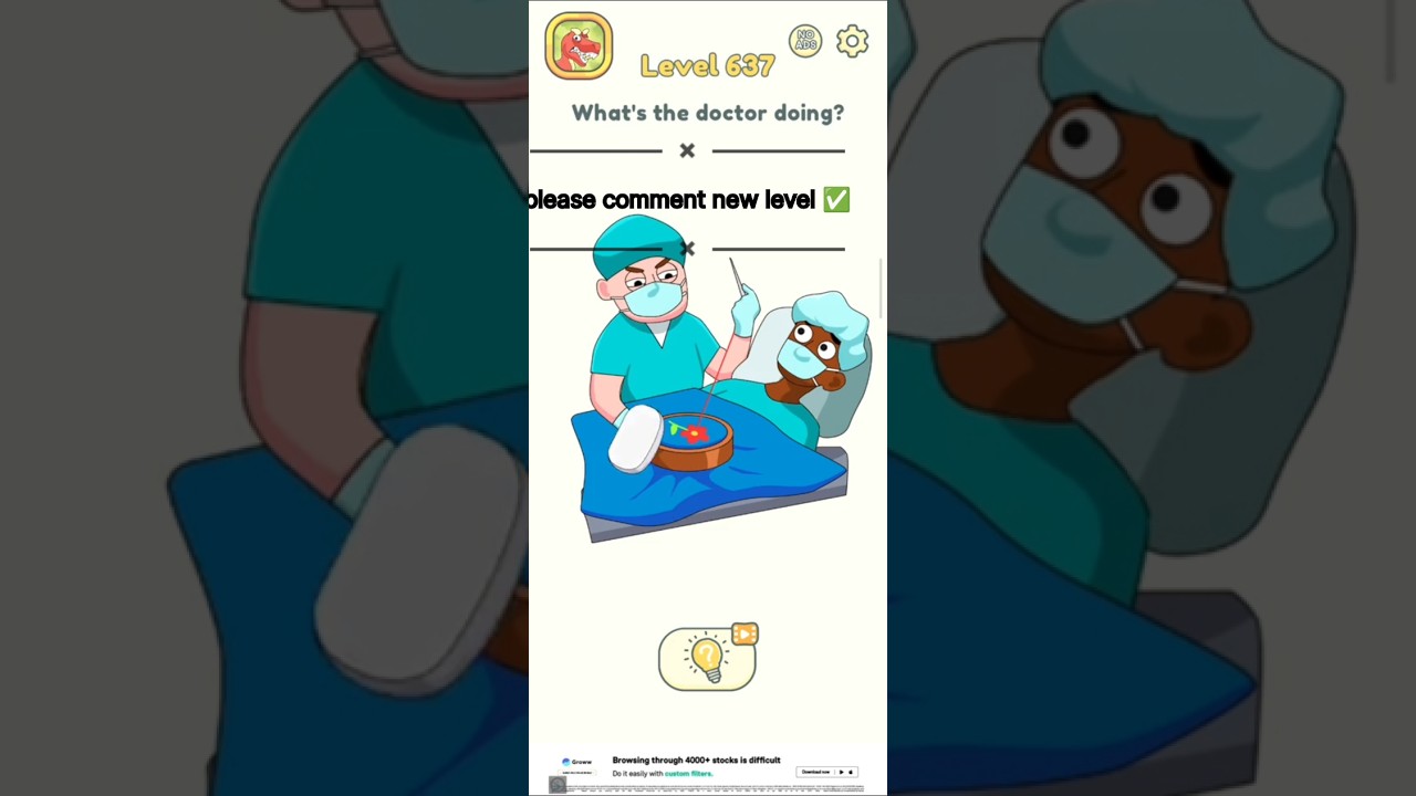 DOP 2 (DELETE ONE PART) LEVEL 637 WHAT'S THE DOCTOR DOING ? FULL SOLUTION GAMEPLAY 