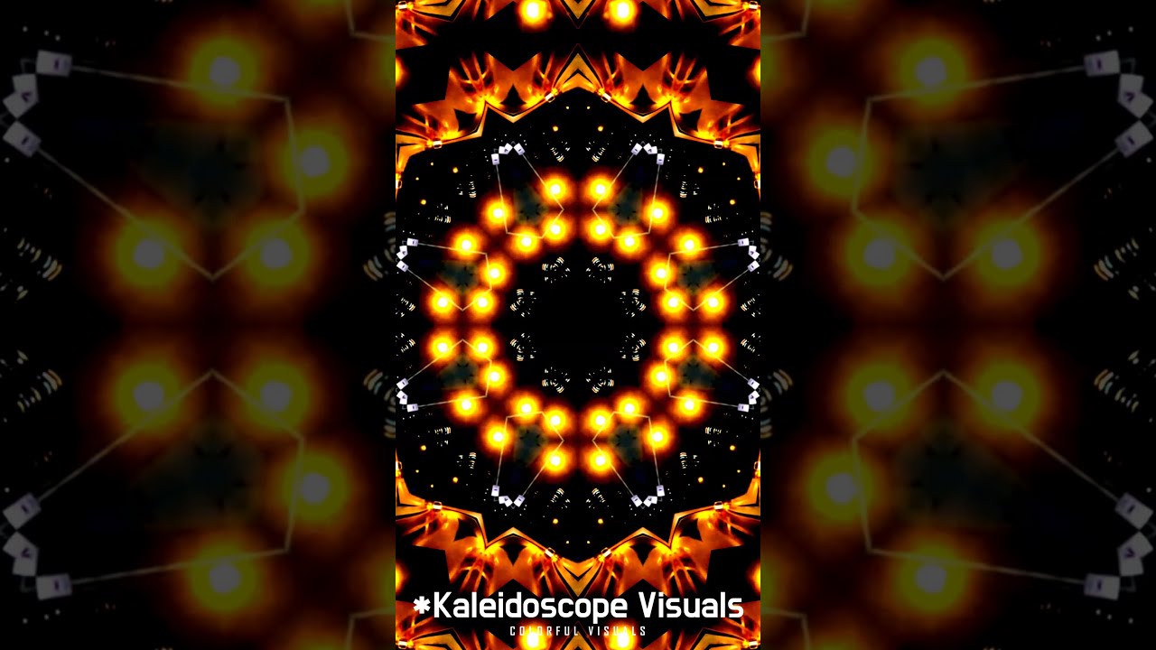 4K Short Kaleidoscope Video with Music, Neon Light Visuals, Kaleidoscope Visuals with Music