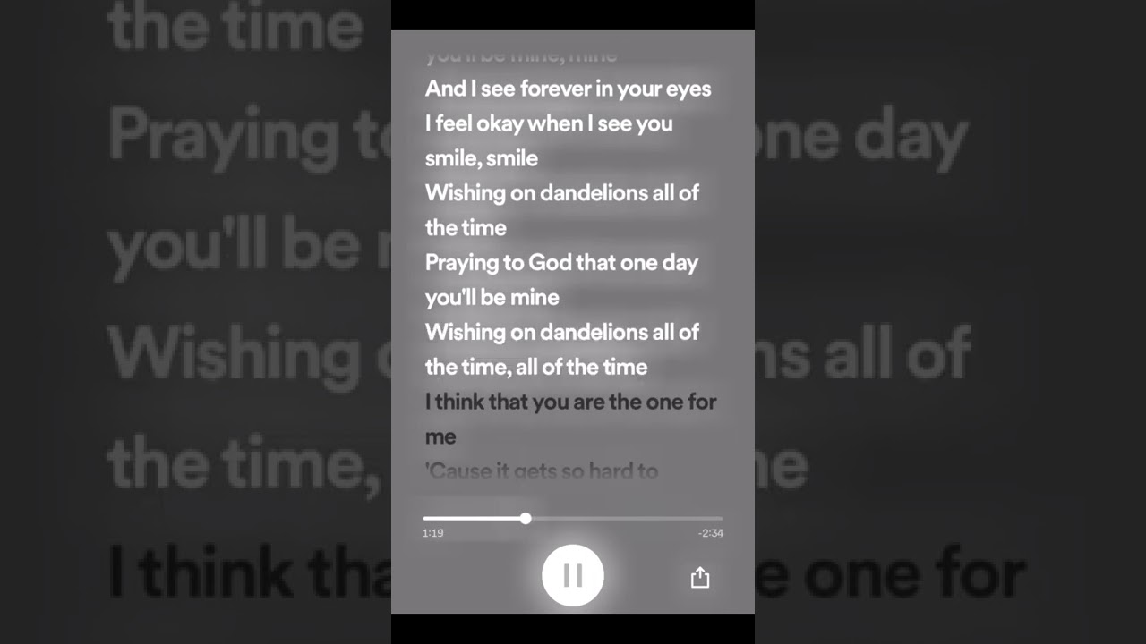 dandelions(sped up+lyrics)