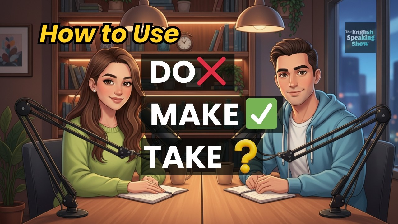 Learn Do vs Make vs Take | Stop Saying Do a Mistake ❌ | English Podcast