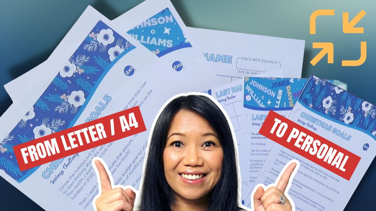 How To Resize PDF Printable from Letter / A4 Down to Personal Size Using Word Document