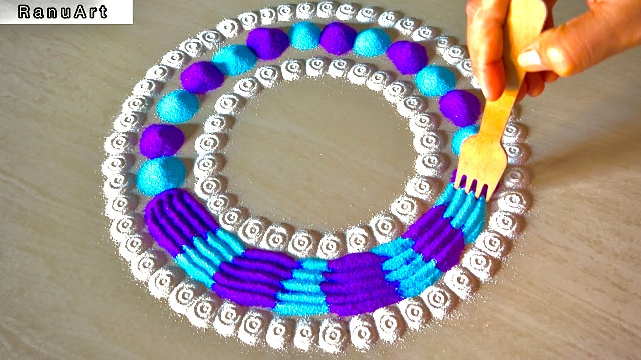 Super Easy Rangoli Design for Beginners | Beautiful & Quick Rangoli Tutorial ✨Ranu Art
