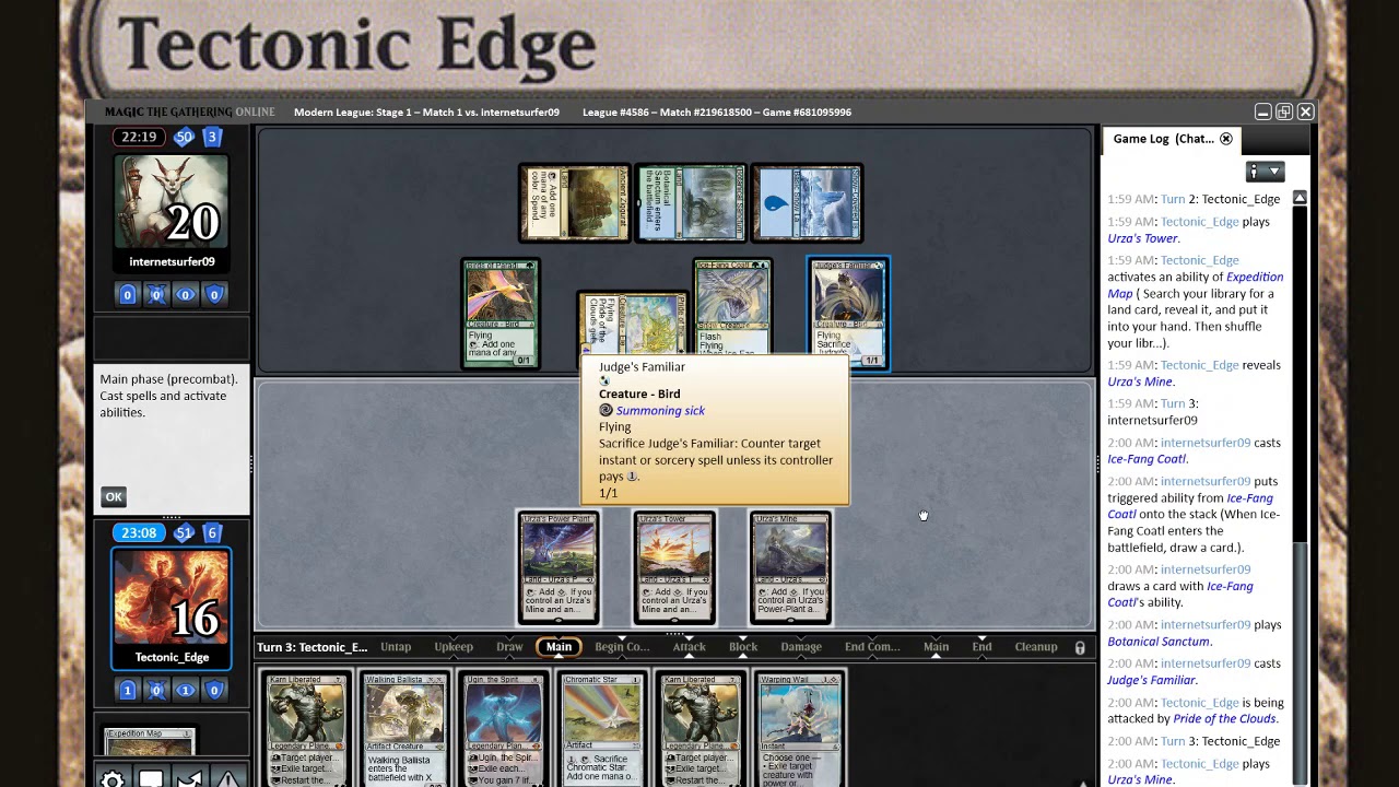 MTGO Mono Green Tron 7/12/19 Main Board Warping Wail