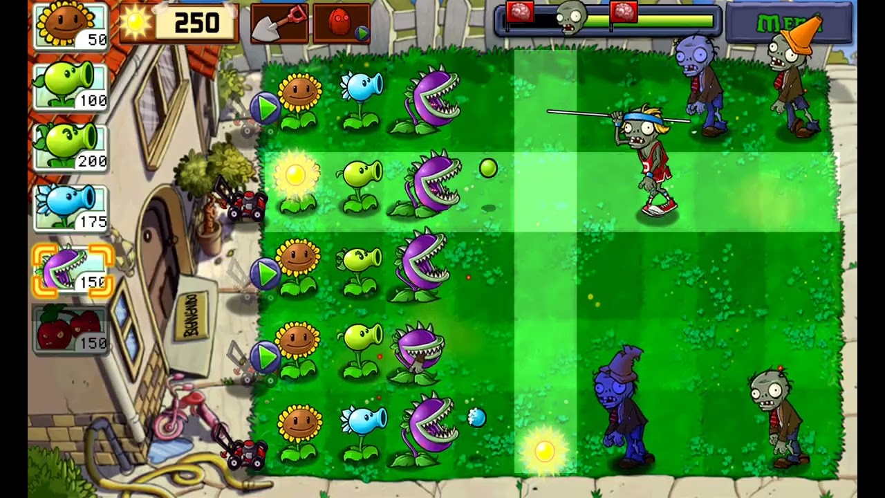Jugando plantas versus zombis episodio 3
