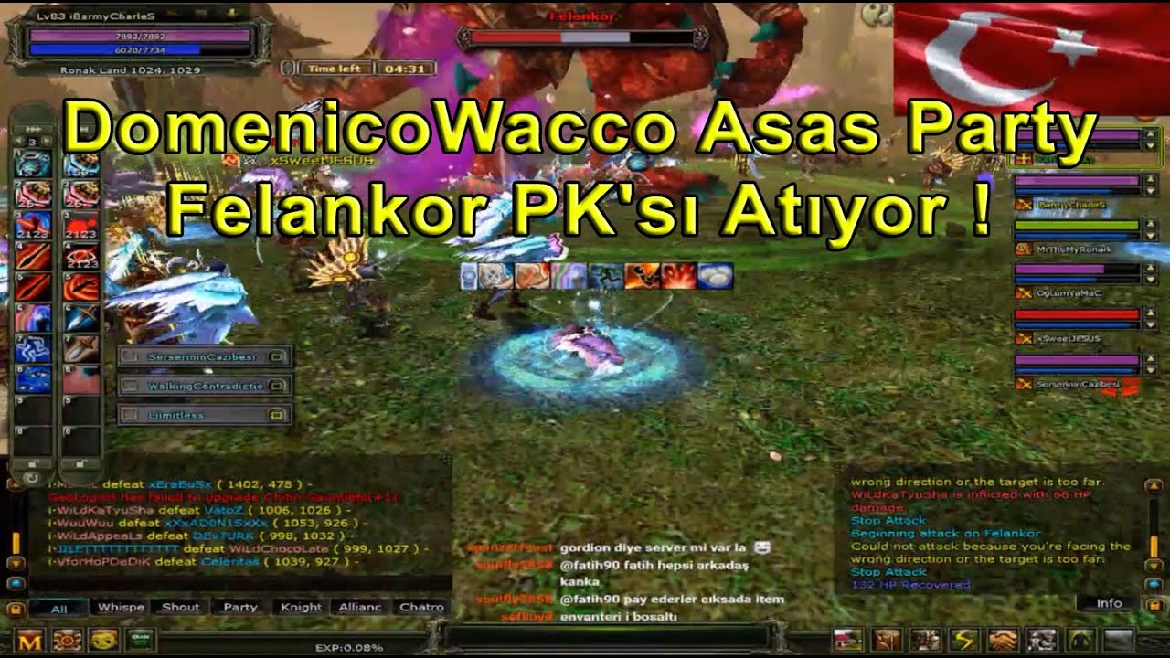 DomenicoWacco - Asas Party Felankor PK'sı Atıyor ! | Knight Online