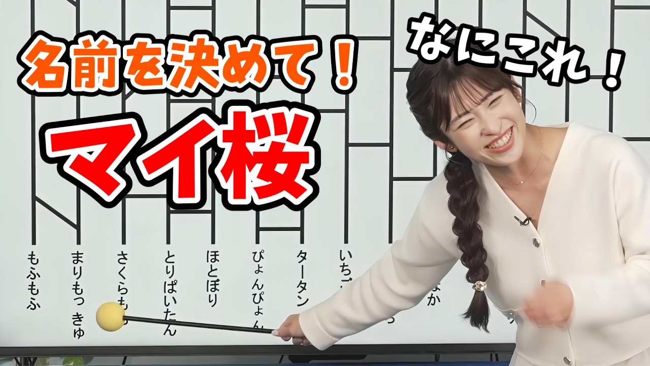 【山岸愛梨】みんなにワードを募集してアミダでマイ桜の名前を決めるあいりん【ウェザーニュース切り抜き】