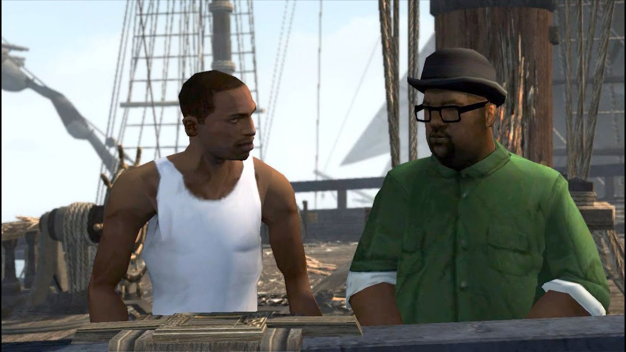 CJ & Big Smoke Defeat The British Man O' War (Mod) AC Black Flag