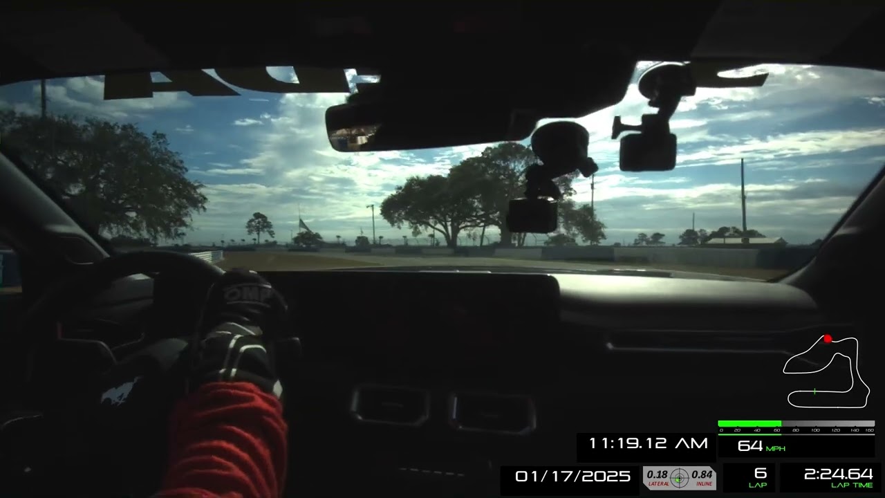 2.22 Sebring lap in Steeda Mustang