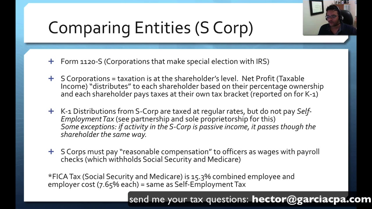 Taxation in an S Corporation (Distributions vs Owner's Compensation