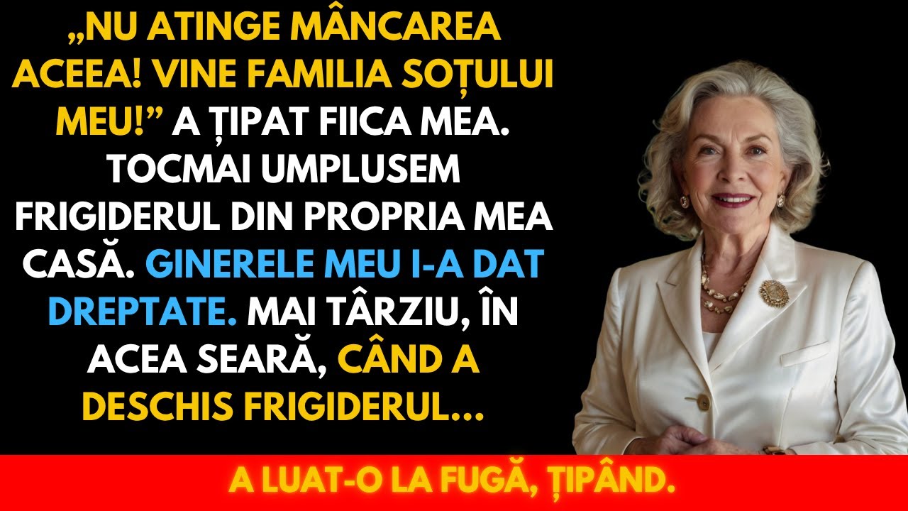 „Nu Atinge Mâncarea Aia! Vine Familia Soțului Meu!” Fiica Mea A Țipat La Mine În Propria Casă