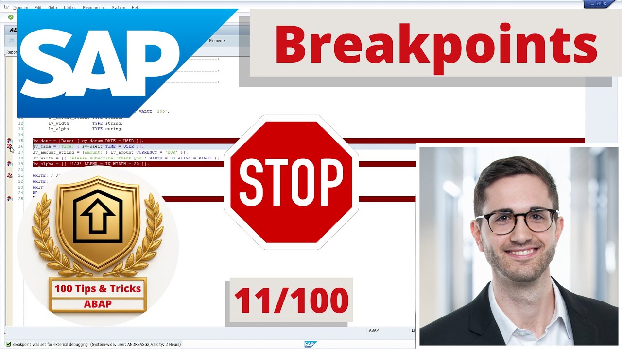 Легко устанавливайте точки останова в отладчике ABAP | Совет по ABAP № 11