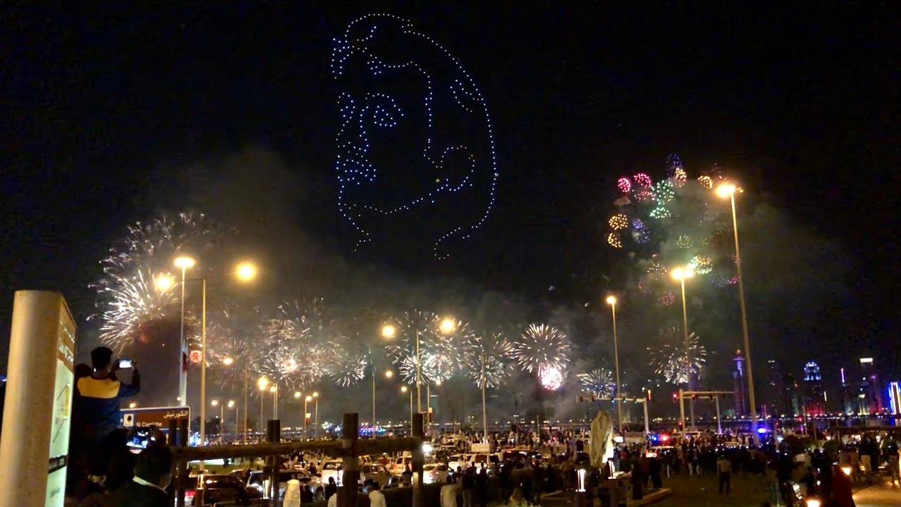 Qatar National day 2020 Fireworks in Cornish Doha