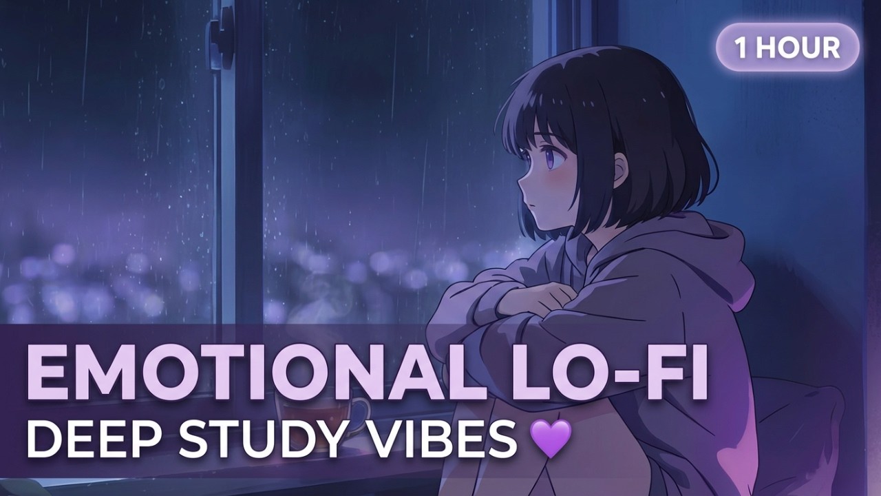 1 Hour Emotional Lofi Beats 💜 Deep Study Music | Korean Melancholic Aesthetic