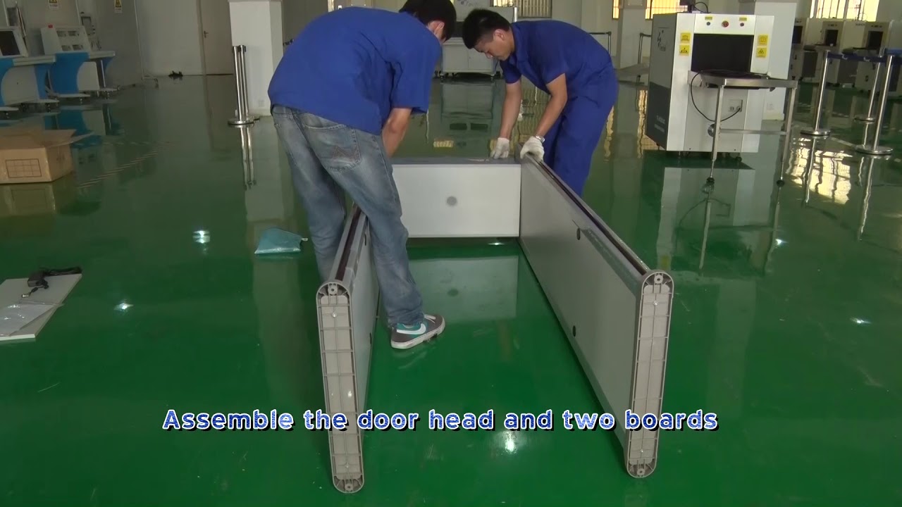 The installation of walk through metal detector
