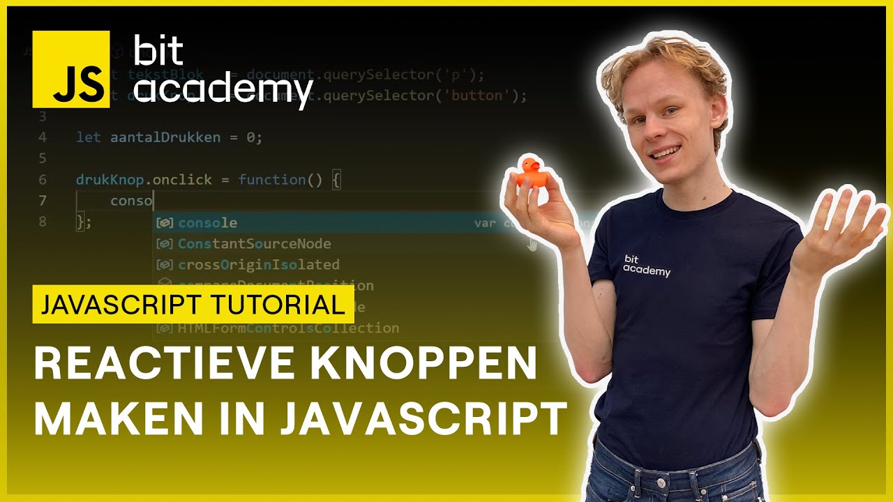 Javascript Tutorial - Reactieve knoppen