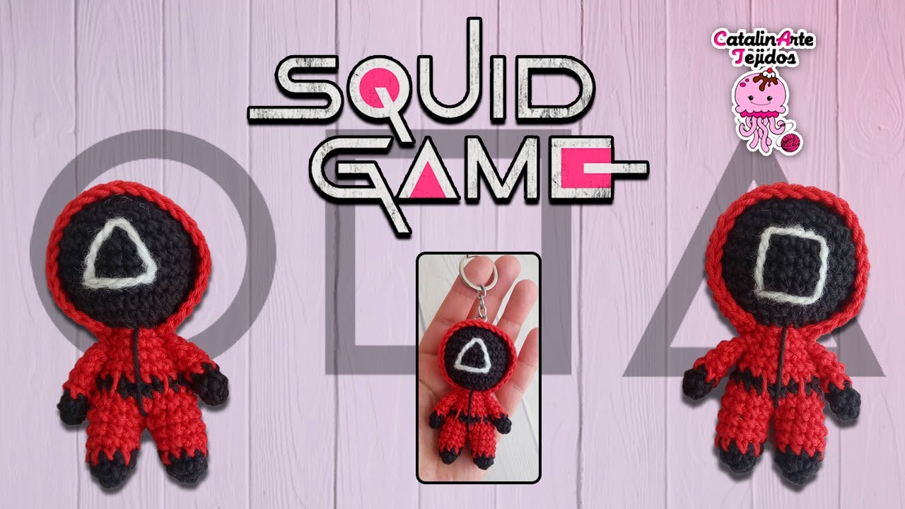 Soldado juego del calamar llavero | CatalinArte Tejidos