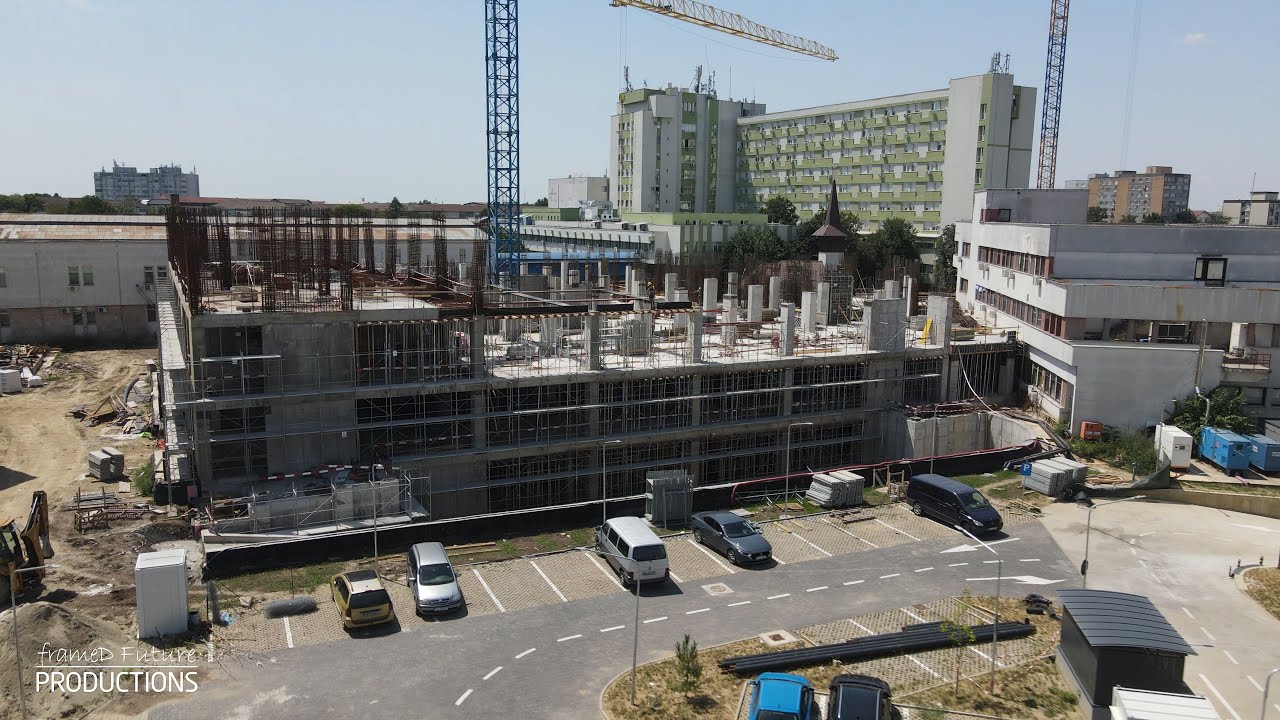 Noul UPU și Centru de Mari Arși - Spitalul Județean Timișoara - Stadiu lucrări 08.07.2024