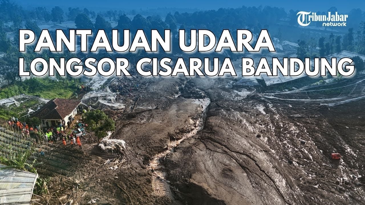 Pantauan Udara Longsor Cisarua Bandung Barat | Rekaman Drone Lokasi Bencana