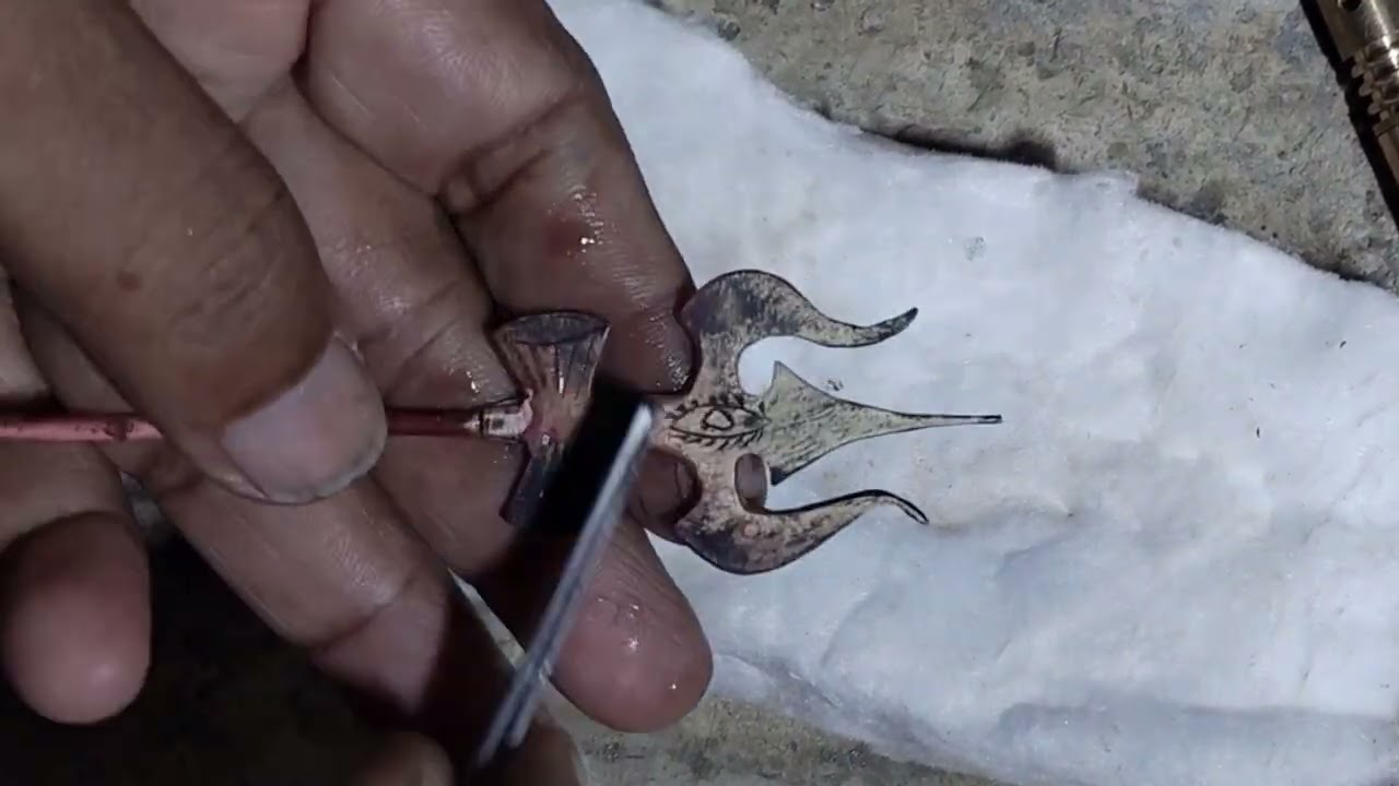 How to make - Copper Trishul ! Shiv trishul ! Trishul ! Trishul making