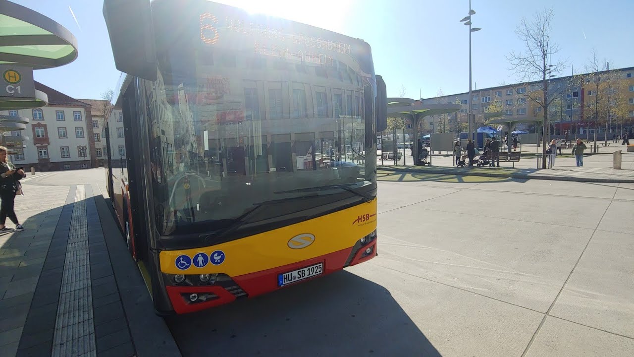 Hanauer Buslinie 6 ab Rochusplatz im neuem Solaris Urbino Facelift