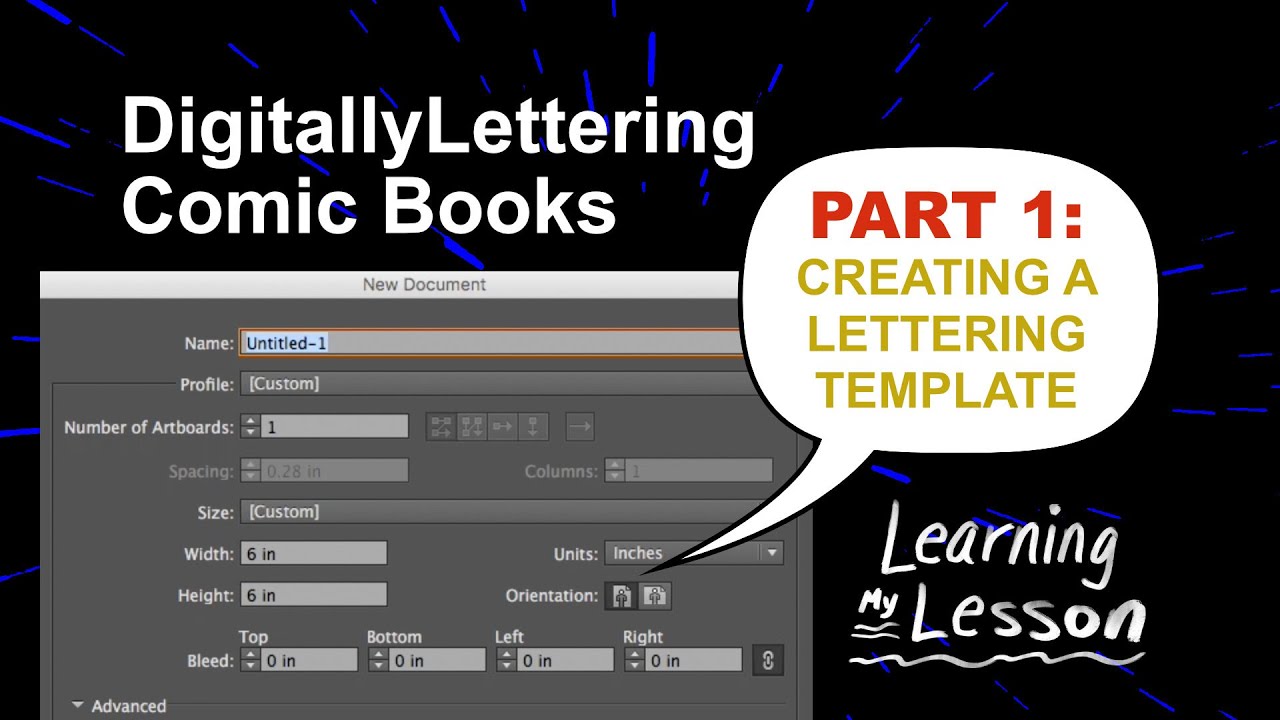 LETTERING TEMPLATE for comics