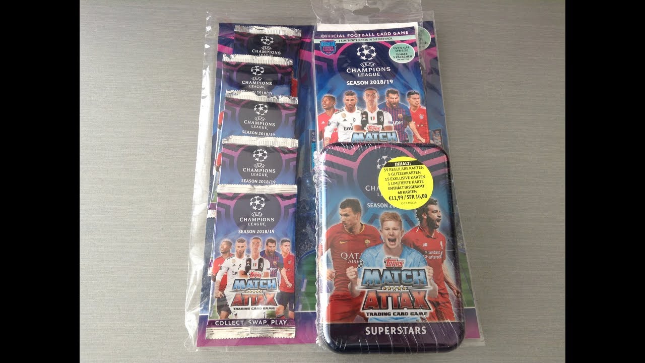TOPPS MATCH ATTAX CHAMPIONS LEAGUE 18/19 **TIN v BLISTER v MULTI PACK**