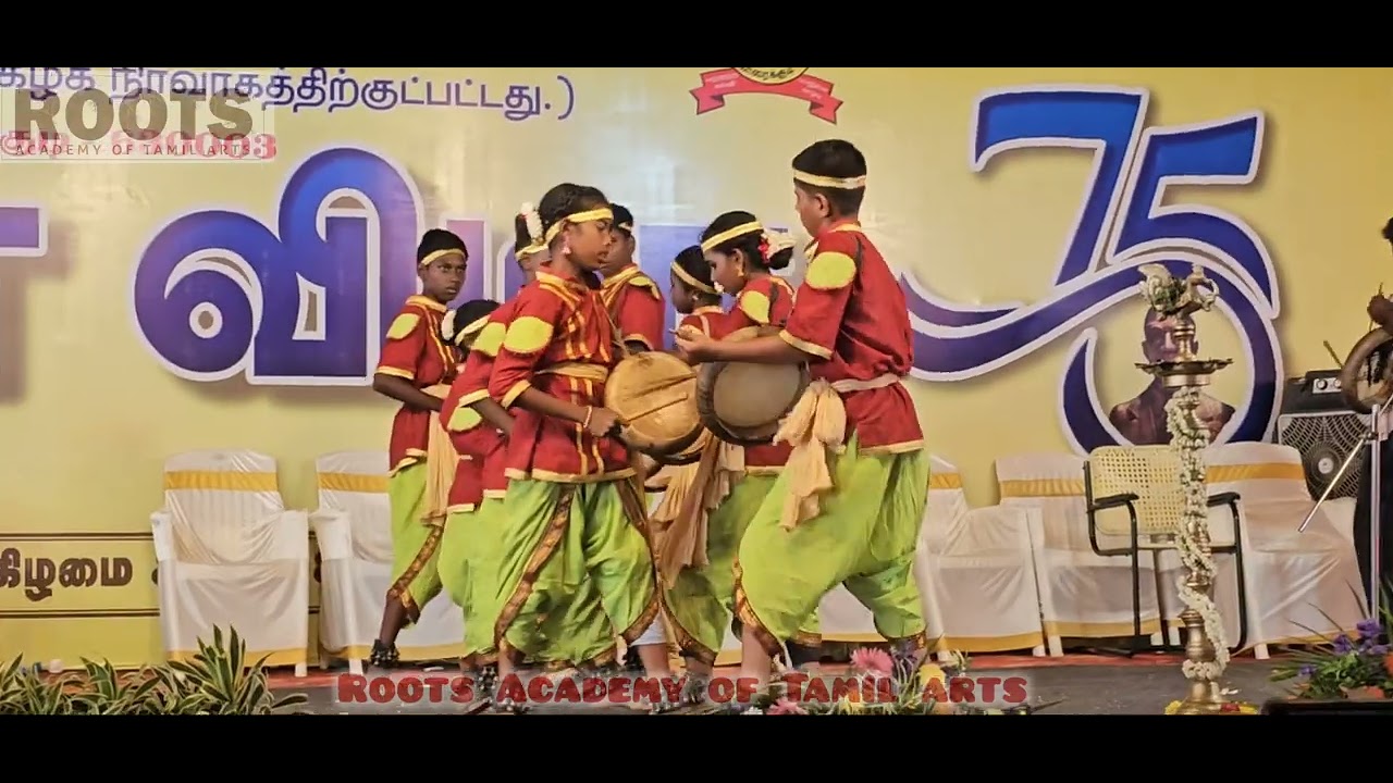 Parai performance 75th annual function of Alagappa model school -Roots Academy of Tamil arts