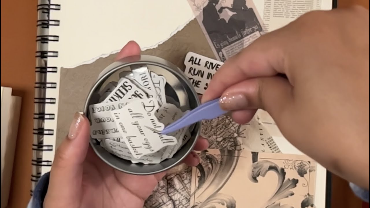 ASMR Scrapbooking | No Talking | Vintage Scrapbook | March 7, 2022