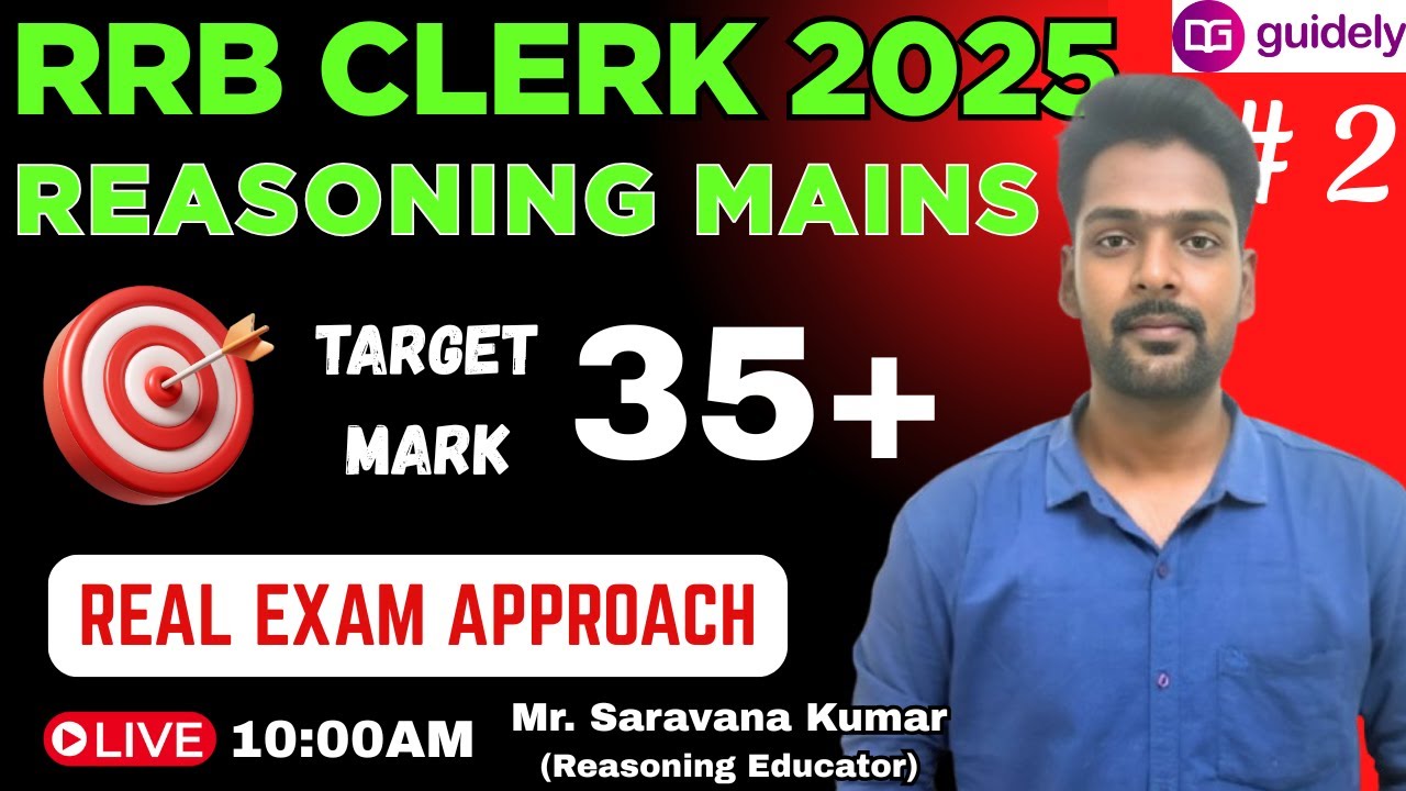 IBPS RRB Clerk Mains 2025 Reasoning | REASONING TAMIL DAY- 02 | By SK Sir #rrbclerk