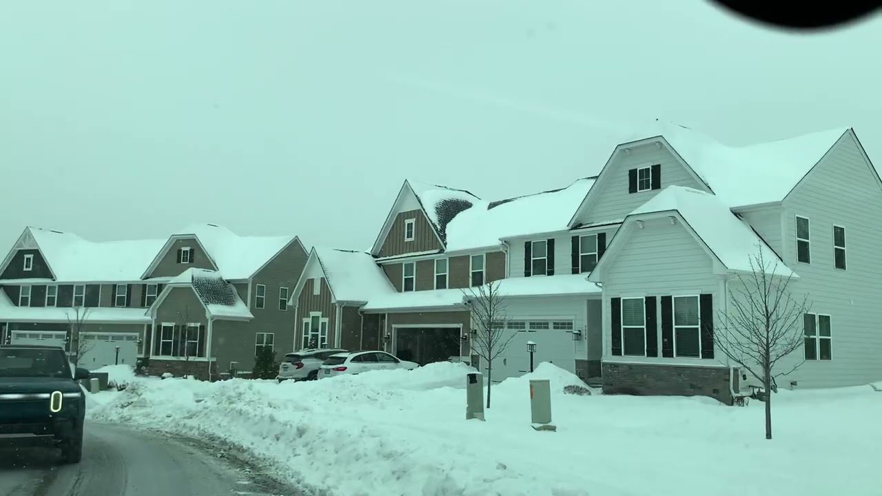 One Day after the Snow Storm in Pittsburgh, Pennsylvania 