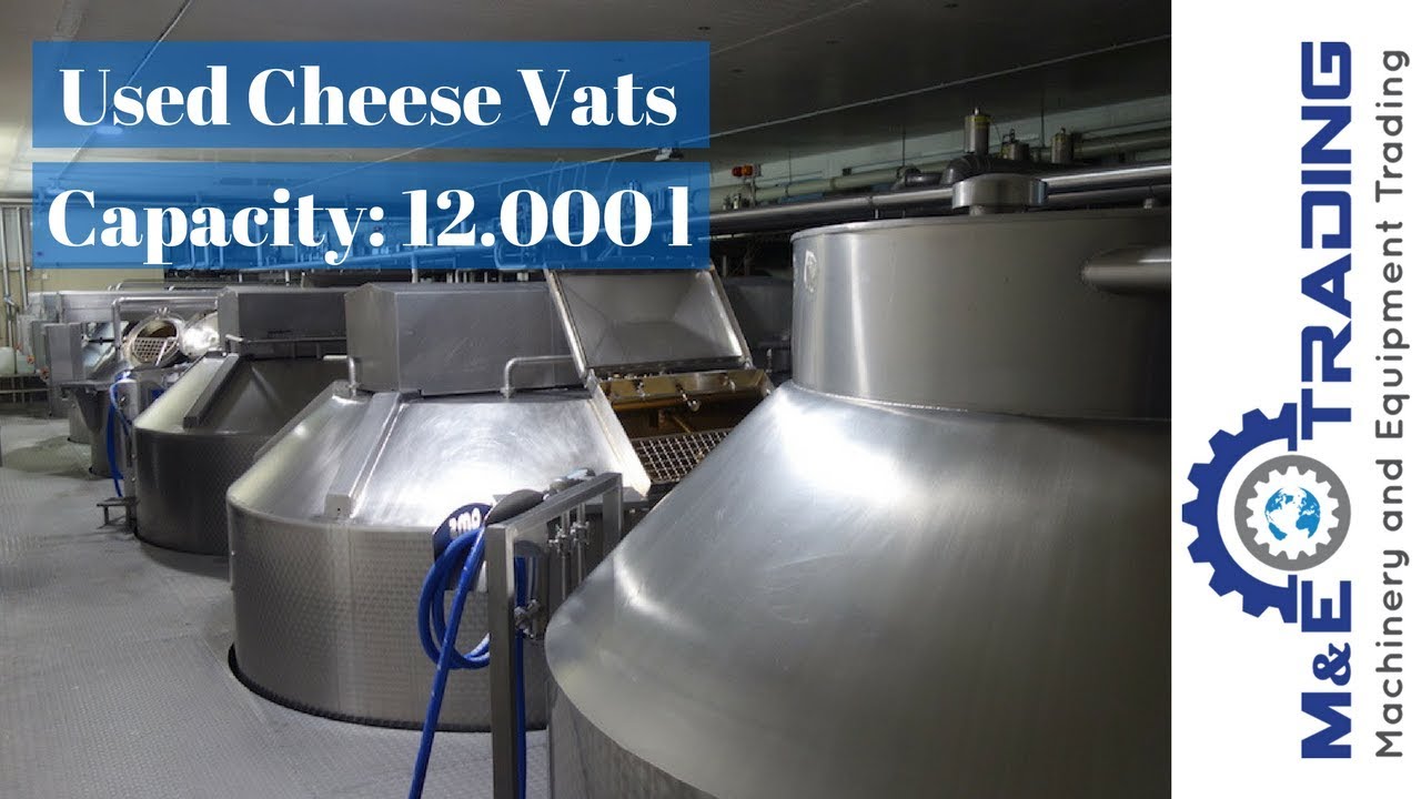 Used Double-O Cheese Vats, each 12.000 l (BERTSCH and SCHWARTE)