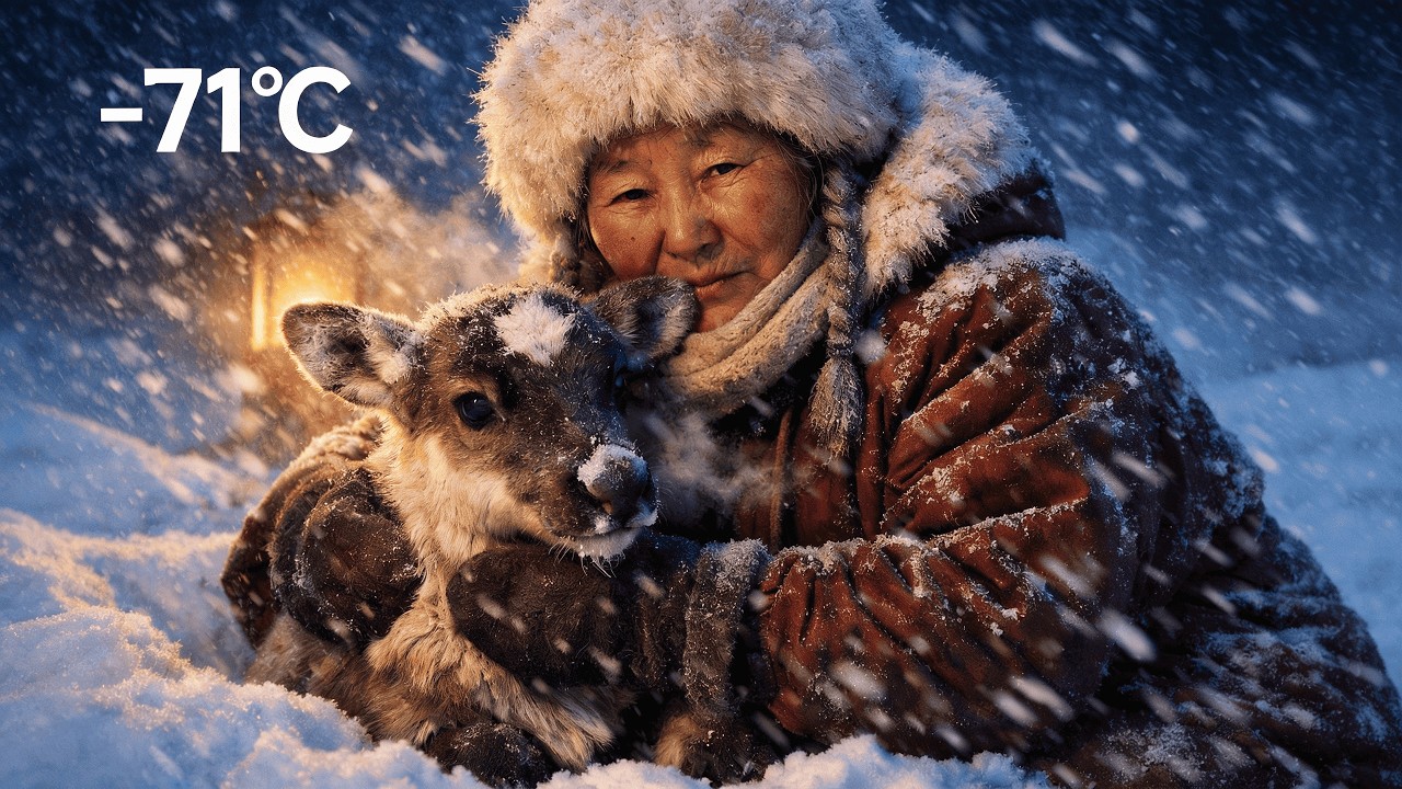 Miraculous 24 Hours: A 67-Year-Old Woman Saves a Dying Reindeer Calf at -71°C Yakut