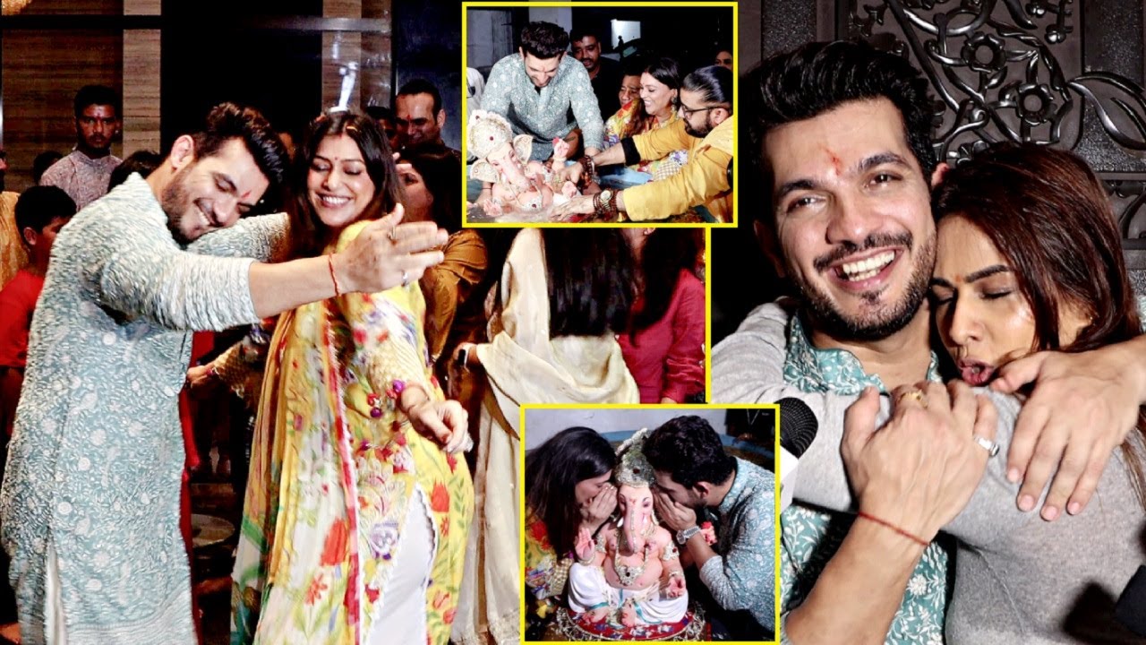 Arjun Bijlani With Wife Neha Swami, Nia Sharma Ganpati Visarjan 2025 Video