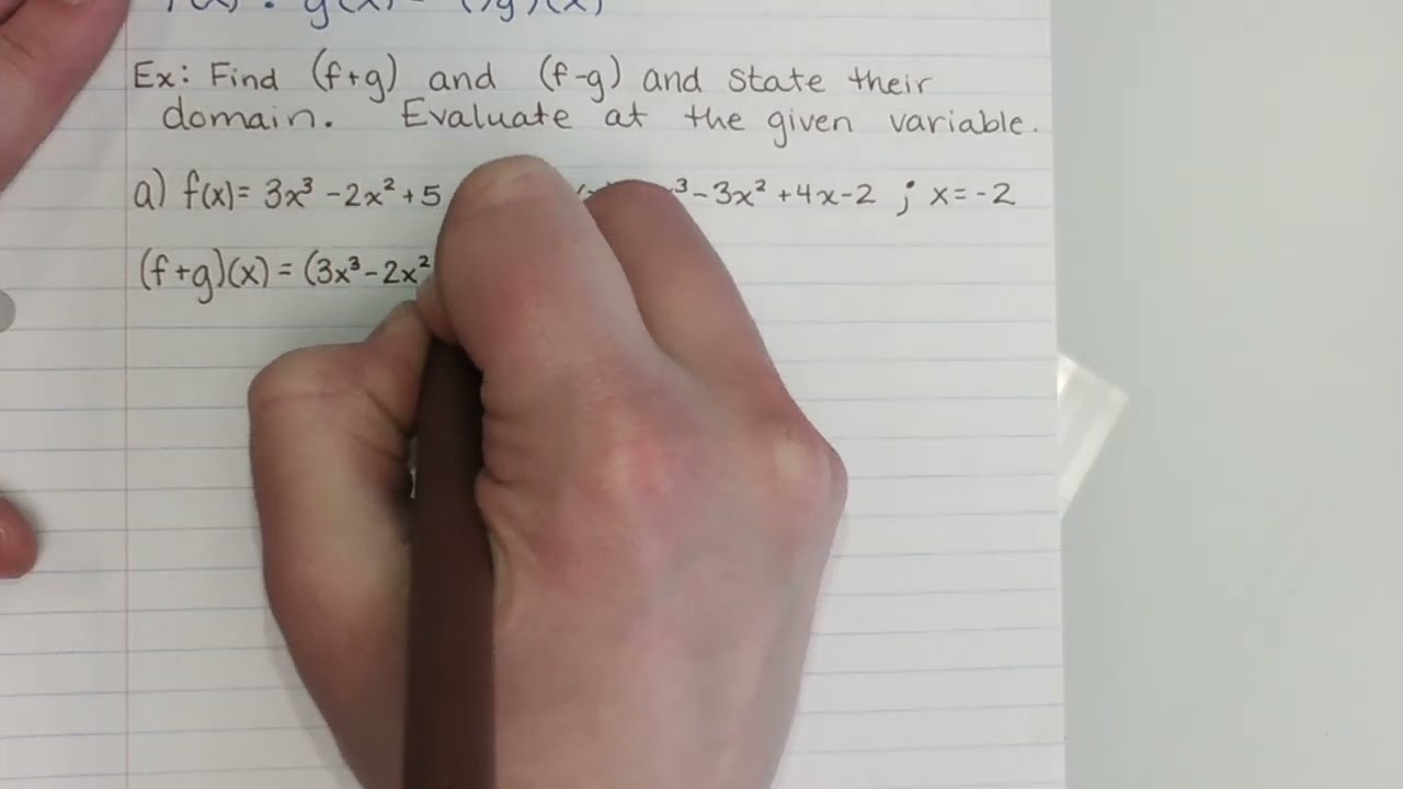 Algebra 2: 5.5 Day 1: Performing Function Operations