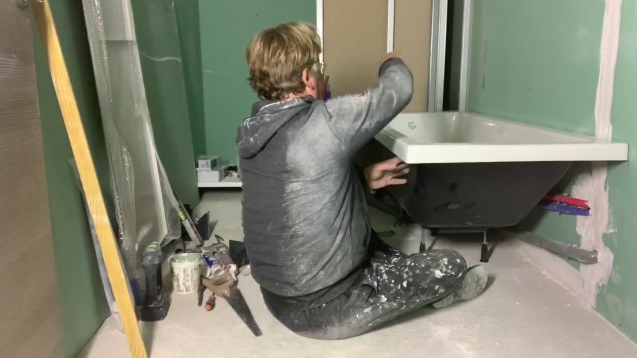 Pose d’une baignoire