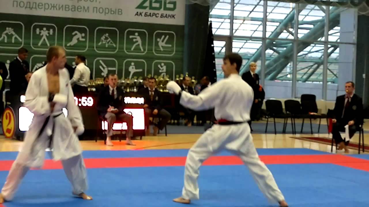 Shotokan Karate Russia Cup 2011 Kumite men's Final Mazurov Andrey vs Kiryanov Ivan