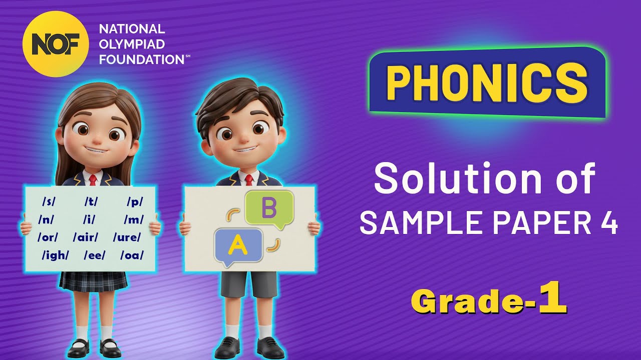 Class 1 - PHONICS - NOF Sample paper solution - 4