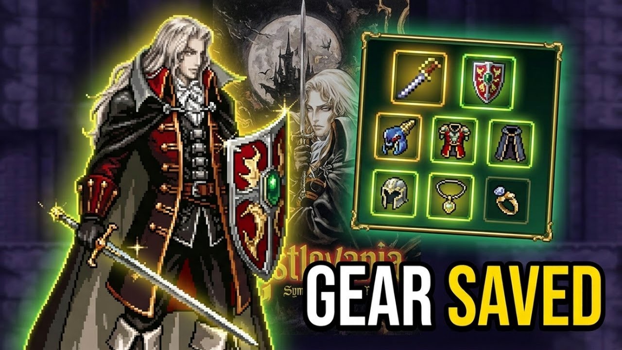 Easy Trick to Keep All Your Gear in Castlevania: Symphony of the Night (Later Ports)