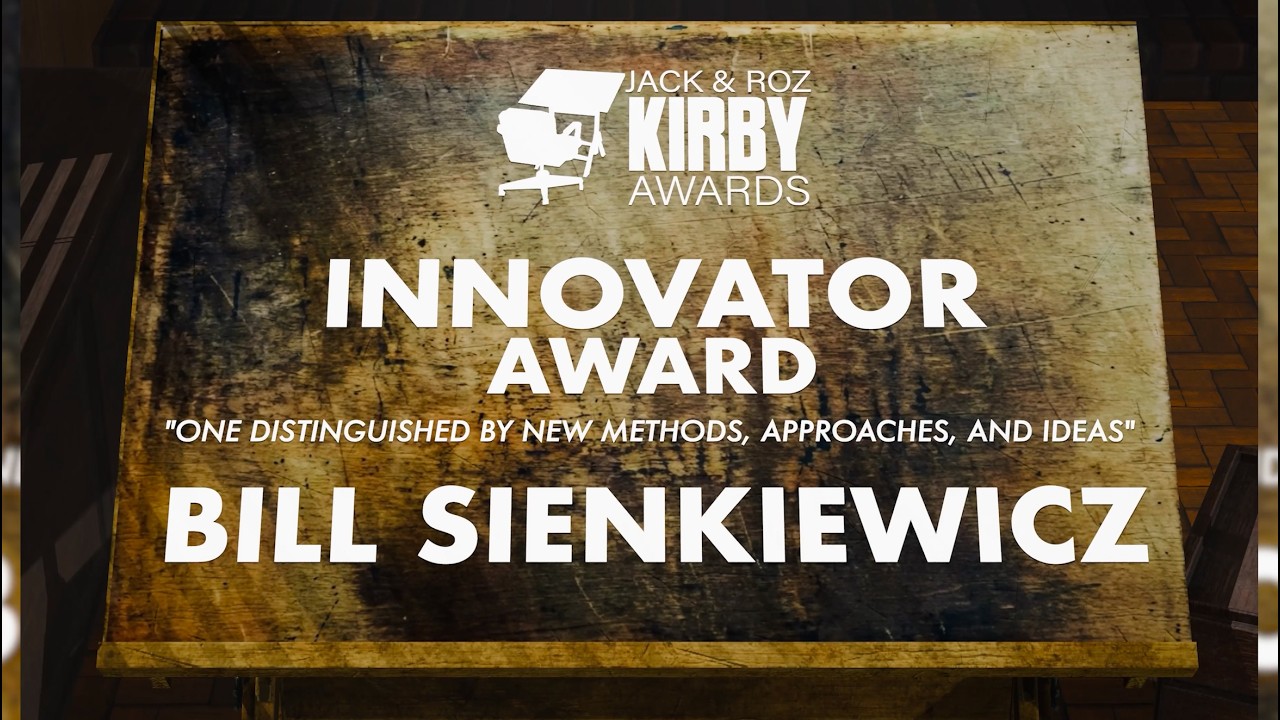 Bill Sienkiewicz Receives the Jack & Roz Kirby Award for Innovator at the Original Art Expo 2026