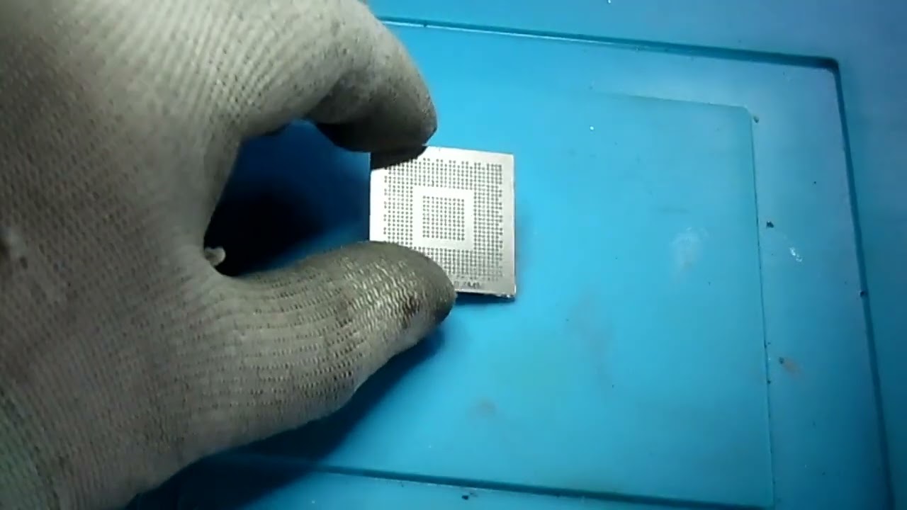 Reballing de procesador de mainboard de Tv LG