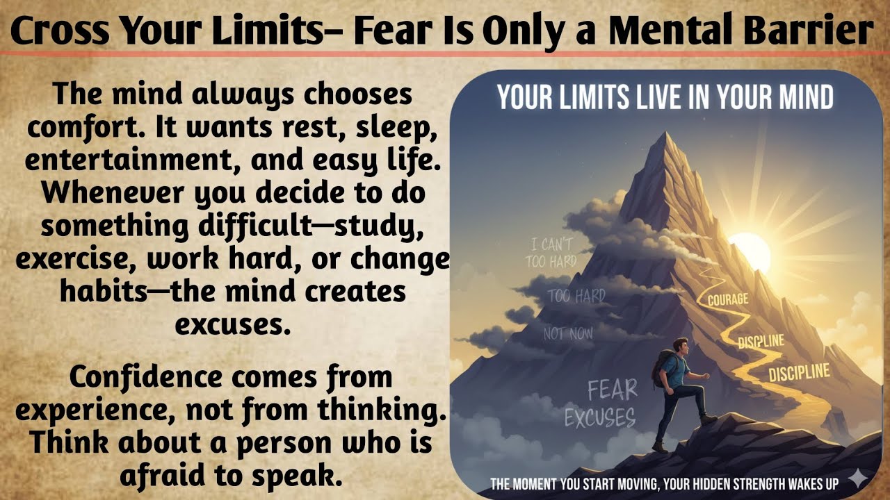 Cross Your Limits | learn English | Improve Your English Fluency #englishvocab #englishvocabulary