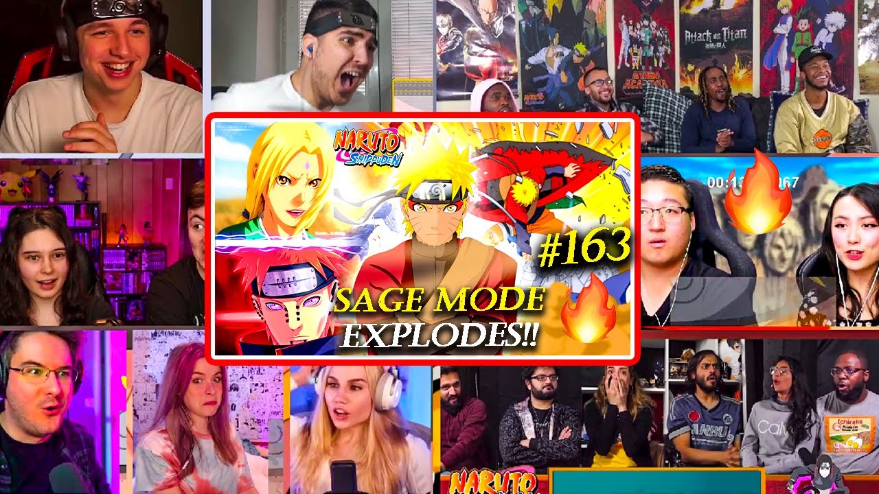 Наруто против Пейна!!🔥😧Взрыв режима мудреца‼️🔥Shippuden 163 REACTION MASHUP Shippuden Overseas Re...