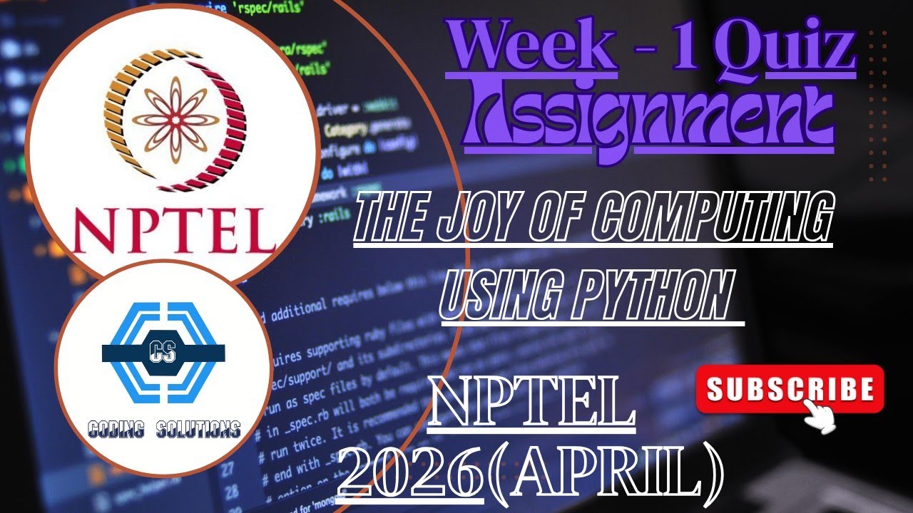 Радость вычислений с использованием Python | Ответы на вопросы 1-й недели 2026 года (апрель) | NP...