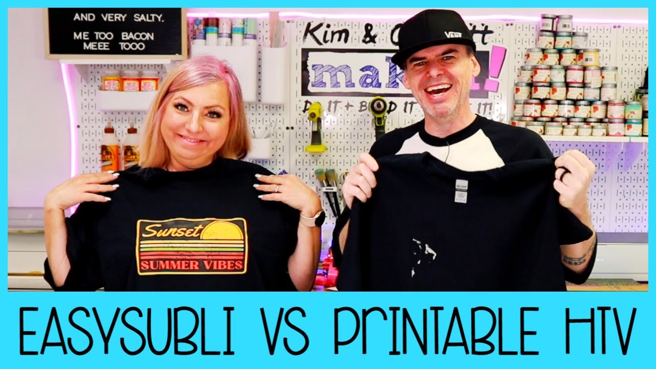 Как сделать сублимацию на темных футболках Easysubli против Printable HTV