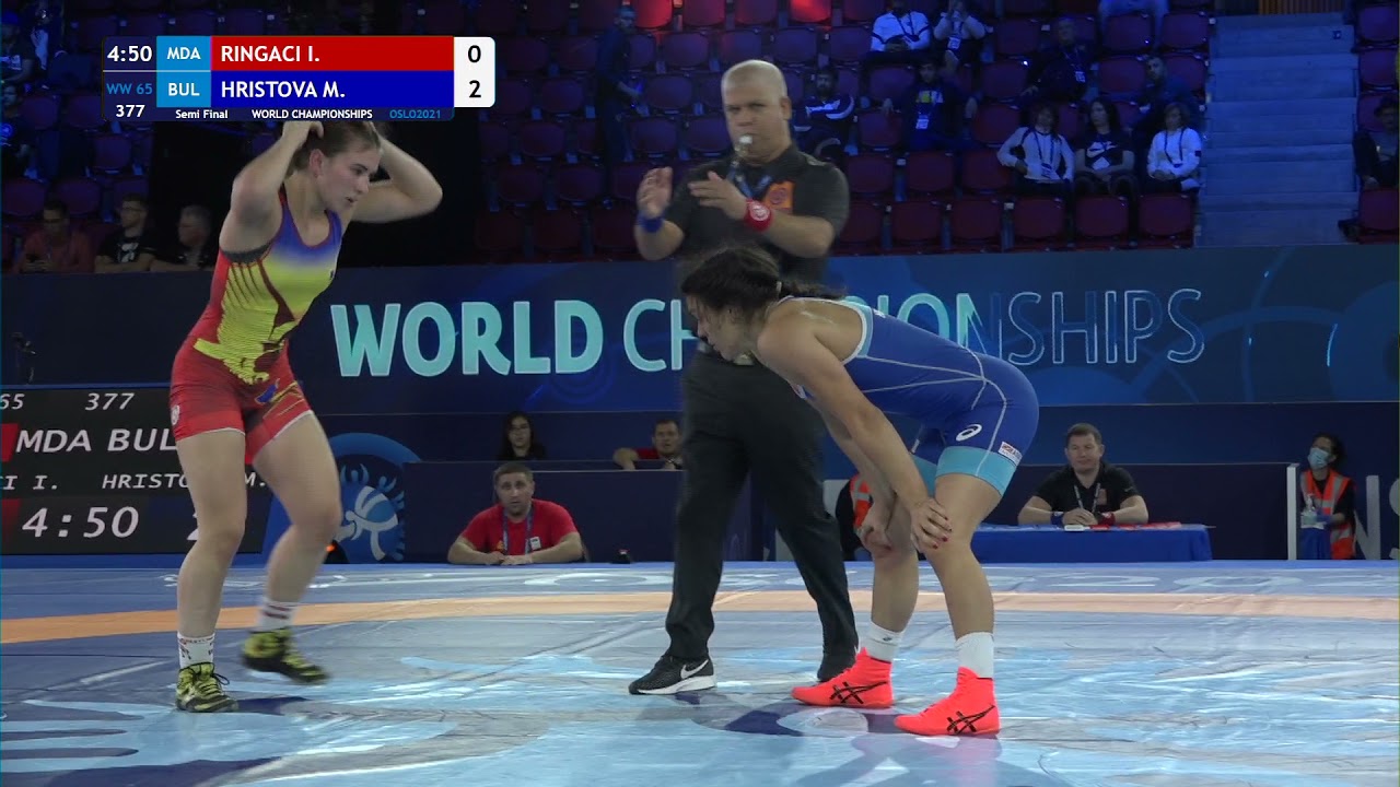 1/2 WW - 65 kg: I. RINGACI (MDA) v. M. HRISTOVA (BUL)