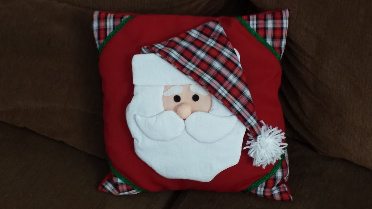 Capa para almofada de papai noel