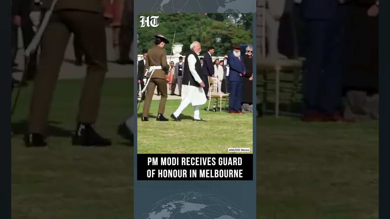 Australia Honours PM Modi With Grand Ceremonial Welcome in Melbourne | #shorts