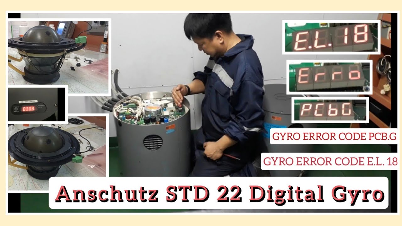 Anszhutz STD 22 Gyro Compass Error Code EL-18 and  Gyro current faulty Alarm Troubleshooting.