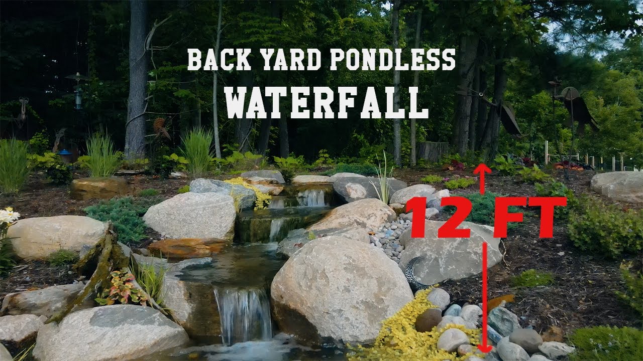 12 ft Back Yard Pondless Waterfall