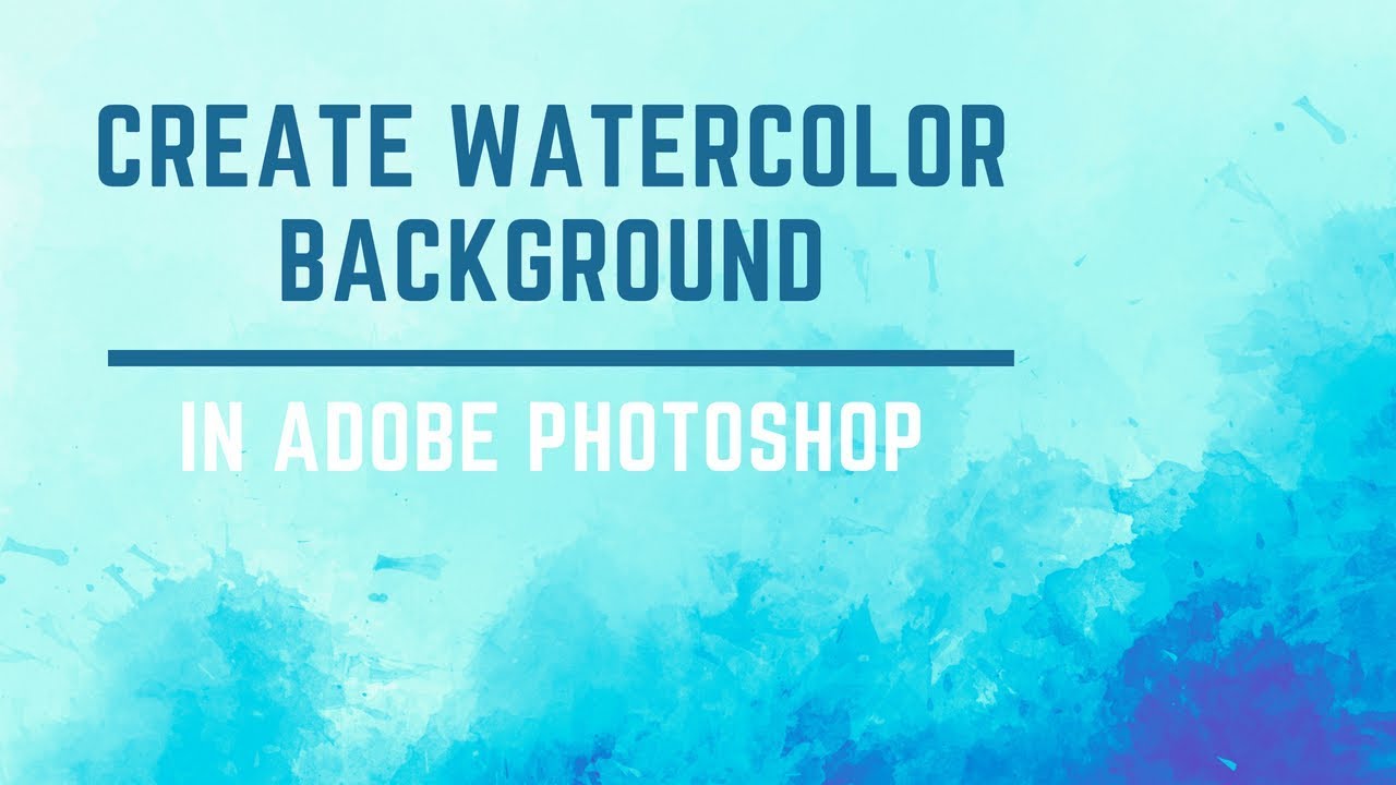 How to create watercolor background in Adobe Photoshop.  Brushes presentation.